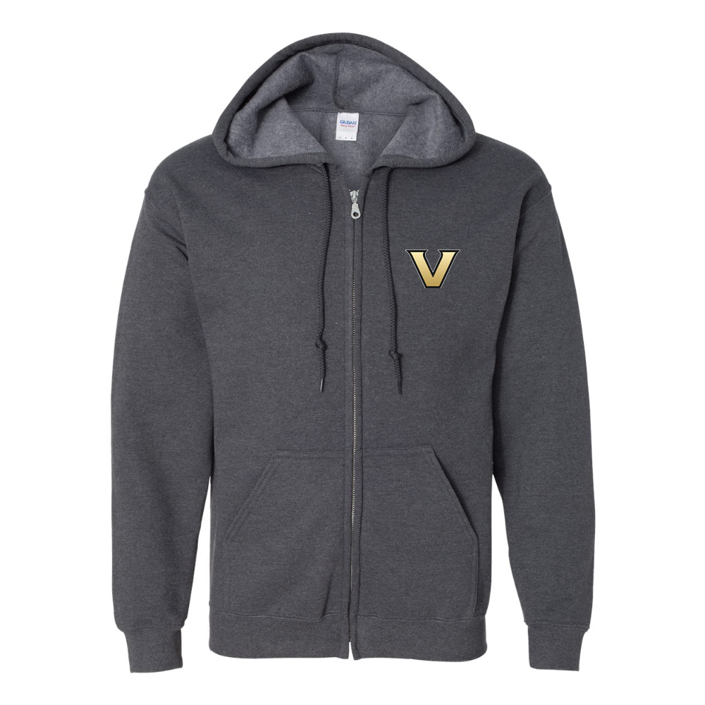 Men's Vanderbilt Commodores JERZEES NuBlend Full-Zip Hooded Sweatshirt